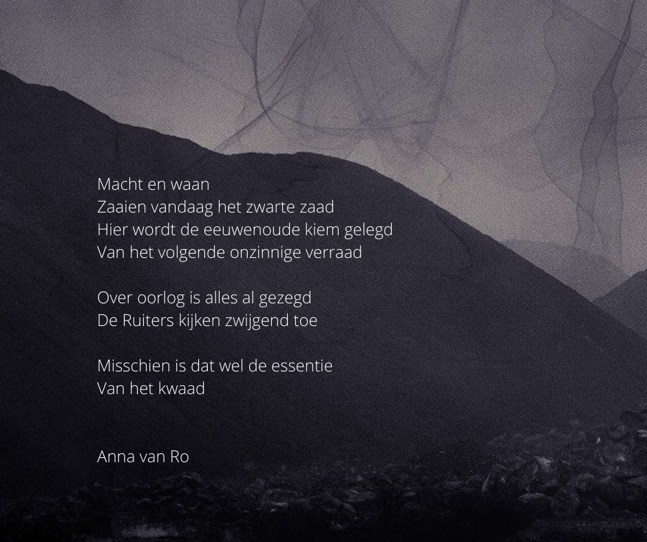 Over oorlog - Anna van Ro -gedicht - poem